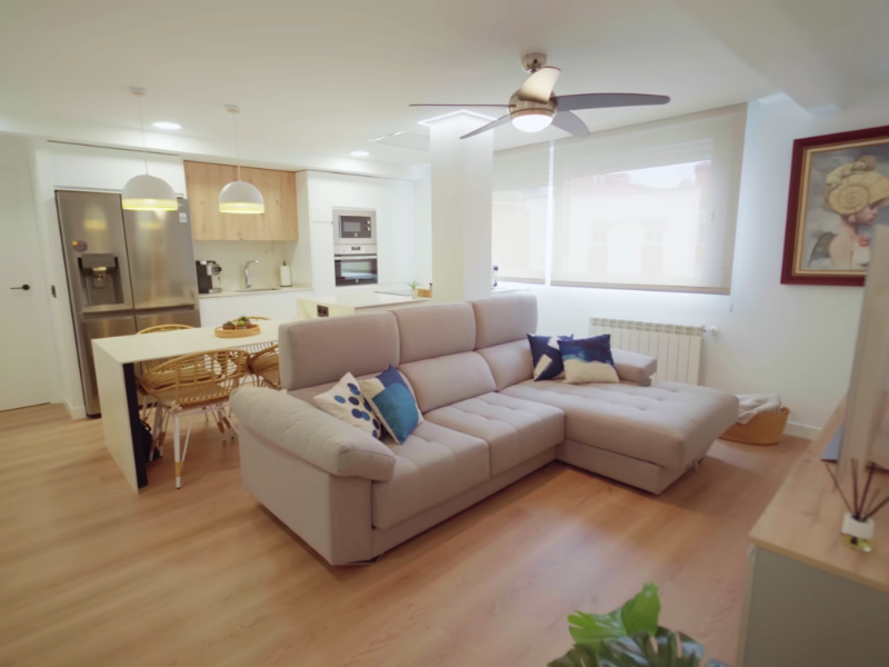 Piso reformado en Leganés con nueva distribución, instalaciones y acabados modernos